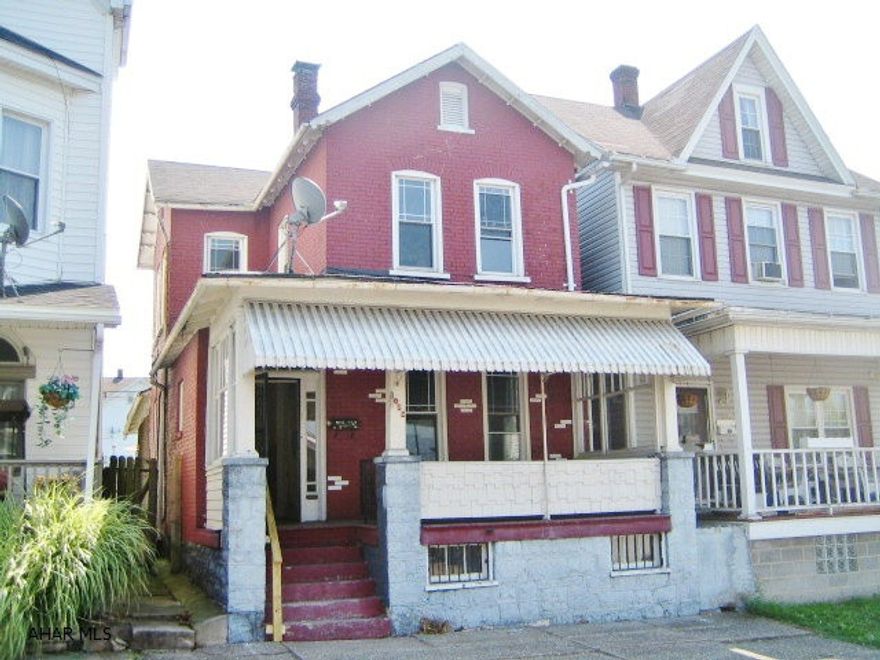 Needs some TLC, but could be perfect for the first time buyer or investor. LR, formal DR, KT, 2 bedrooms plus smaller room on 2nd floor could be nursery, den or 3rd bedroom. Enclosed rear porch, off street parking and shed. Property sold as-is. Seller will make no repairs. Offers must be submitted through HUD approved broker. Buyer pays both transfer taxes. Marketed by MMREM.com. More properties at www.HUDhomestore.com. Exclusive agency.