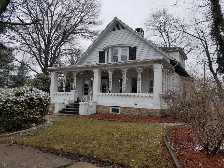 This brick home is located in a great setting!! This home boasts plenty of room inside and out! The main floor features a large 3-sided stone fireplace that is the main focal point of the open concept living area, a ceramic tiled dining room that is open to the kitchen. There is also a recreation/Sun room off of the kitchen that is heated and just beaming with light. The entrance foyer is nice and bright and has a large closet.The second floor has a large master bedroom with a 3/4 bathroom, 3 more bedrooms, and a full bath with Laundry hook-ups to make life easy! 200 amp electric and a newer Burnham boiler hot-water clean heat system add to the value of this home! The outside of this home would be the perfect place for entertaining!