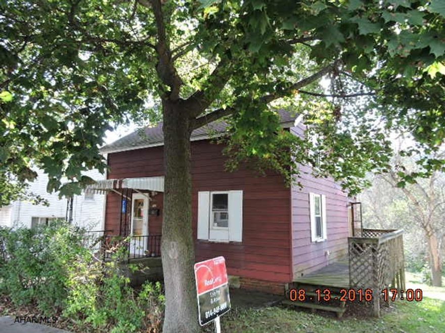 This is the best deal in Roaring Spring.  Sweet house with tons of potential for the handy man.  Newer mechanics and windows. Large rooms but the Interior needs renovated. House will not qualify for most loan programs.