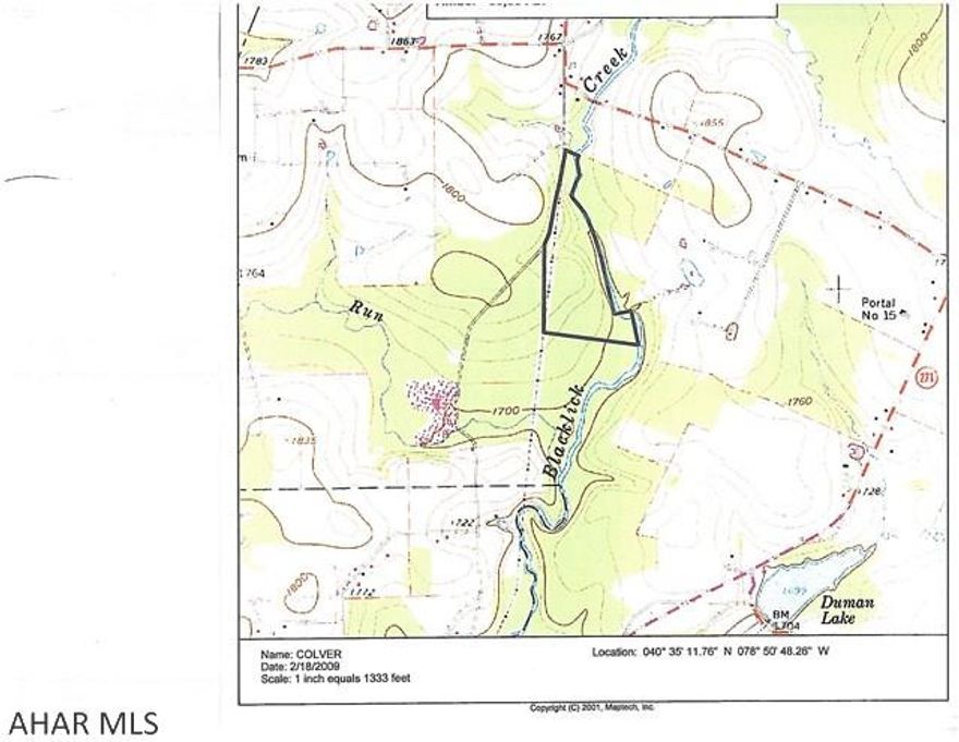 Nice wooded tract with road frontage on Dutch Run Road. Approx 2 acres cleared with well. Borders trout stream. Great get-away or home site. Hunting lease on property can be broken with days notice. Gas/mineral rights reserved by seller.