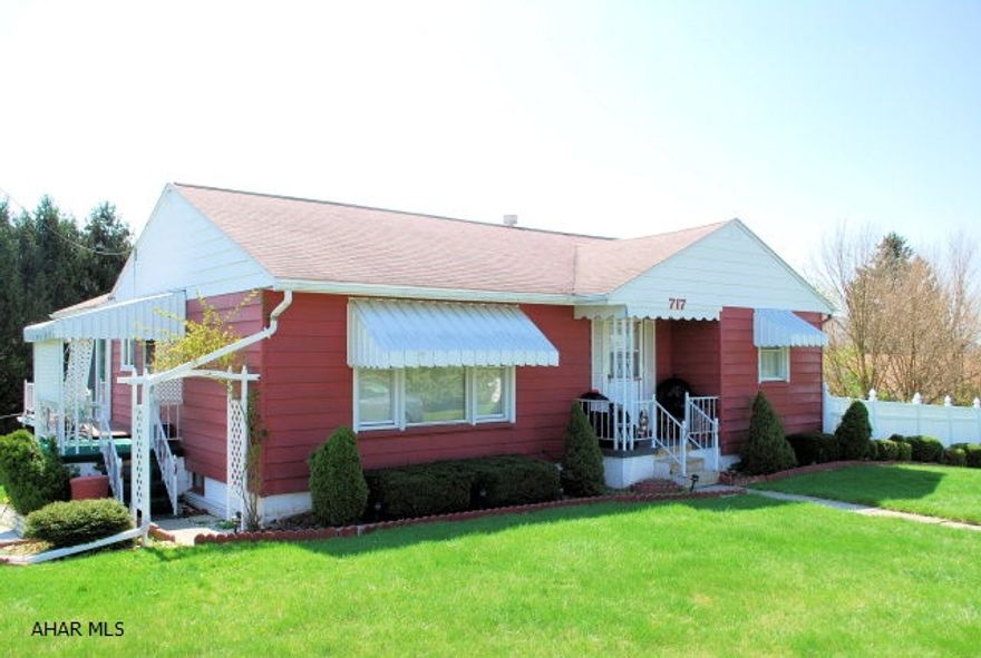 Really cute house on large lot with inground swimming pool. Central Air.  Don't let looks fool you... there is a lot of space in this house.  Large sunroom addition and lots of finished space in the basement. This is a great house for entertaining.