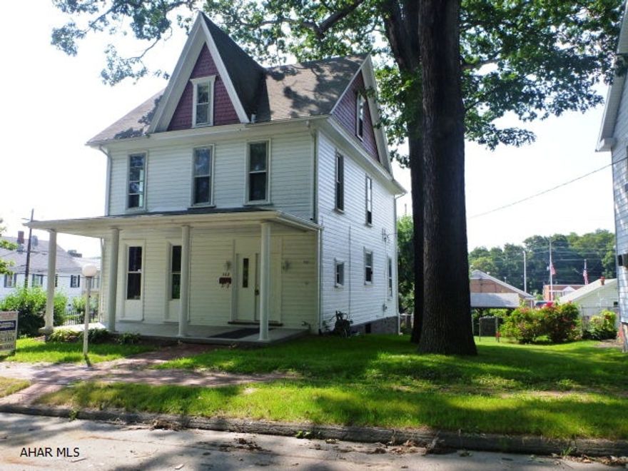 Beautifully remodeled home in Bellwood Borough. 3-4 bedrooms & features a new kitchen & baths. Spacious heated 3rd floor. Oversized fenced yard with concrete pavilion. Large deck.