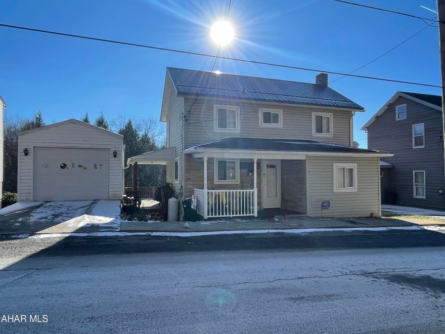 This home has many updates inside and out which makes it the perfect starter home.  Completely renovated eat in kitchen has plenty of countertops for meal prep and cabinets for storage, it includes appliances.  First floor mudroom/laundry room. Spacious living room with small bonus space that is currently used for toy storage, but would make a nice office.  Upstairs you have two spacious bedrooms and the 3/4 bath.  Enjoy grilling in the summer under the covered deck.  Large yard and a one car garage.  New roof and Central AC recently installed.  Brand new hot water heater just installed.