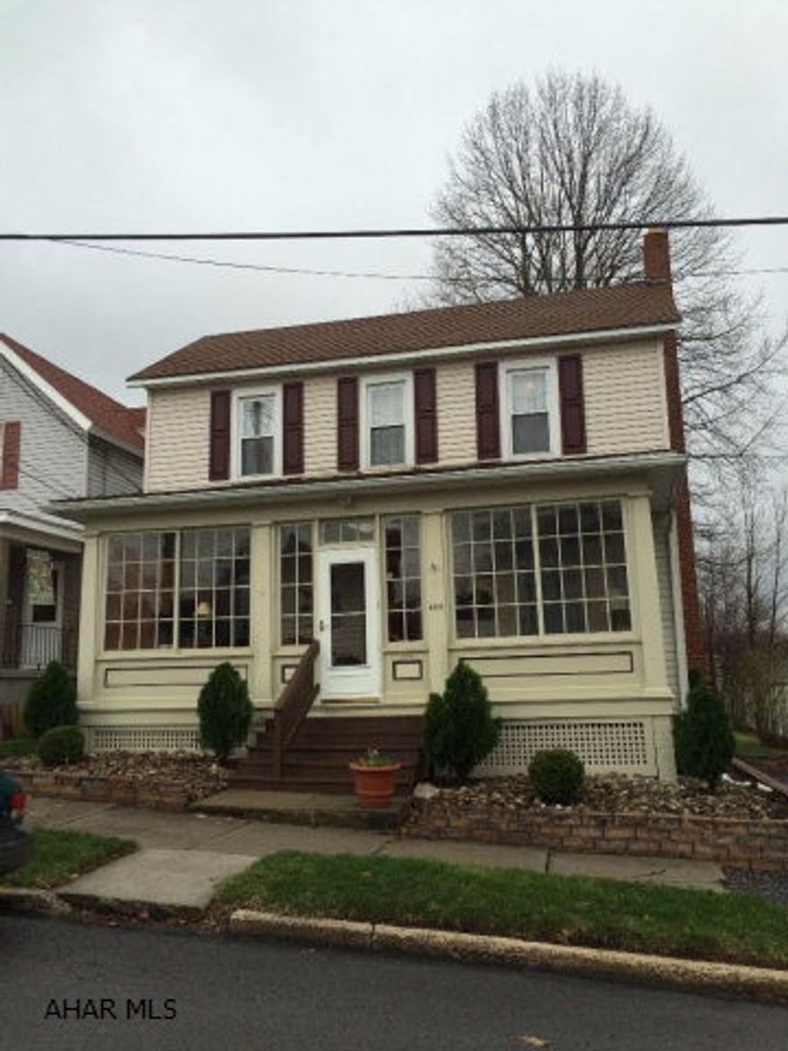 Very well maintained 3+ bedroom home with 1 1/2 baths.  First floor is great for entertaining with large dining and living rooms, new flooring throughout this level, kitchen with tile flooring has lots of cabinet space for storage and all appliances are included. Off of kitchen is a beautiful half bath with new toilet and a separate laundry room/mudroom. Second floor has 3 bedrooms with an additional room off of master bedroom. Could be a small bedroom, office, or is currently used as a walk in closet. Updated bath with new toilet, and added storage in bathroom. Walk up attic provides lots of storage.  The back yard features a large back yard and deck for entertaining outdoors.  The front features a 3 season sun porch perfect for relaxing in the mornings and/or evenings. Must See!