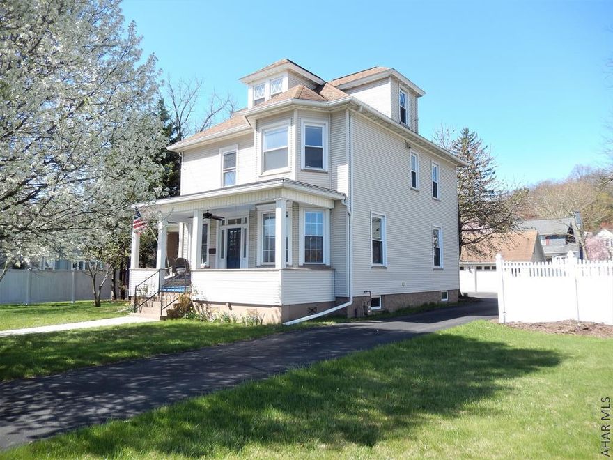 Beautiful home in the heart of Altoona with large Private Deck, spacious yard and caf lighting for entertaining. There is an oversized 2 car garage, large paved parking area and shed. This home is tastefully updated though out, from the spacious welcoming foyer the to large updated kitchen with eating area that adorns many widows. There are beautiful new hard wood floors though most of the first floor. Plenty of space inside and outside!  Great mechanics. Just move in!