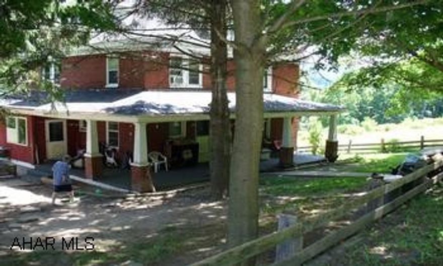 Brick home on 6.416 acres. 4 Bedroom, 1-1/2 Bath. Deck, Covered Porch. Barn View! Pavilion! Barn! First Floor Laundry! Hardwood Floors.Now Vacant!