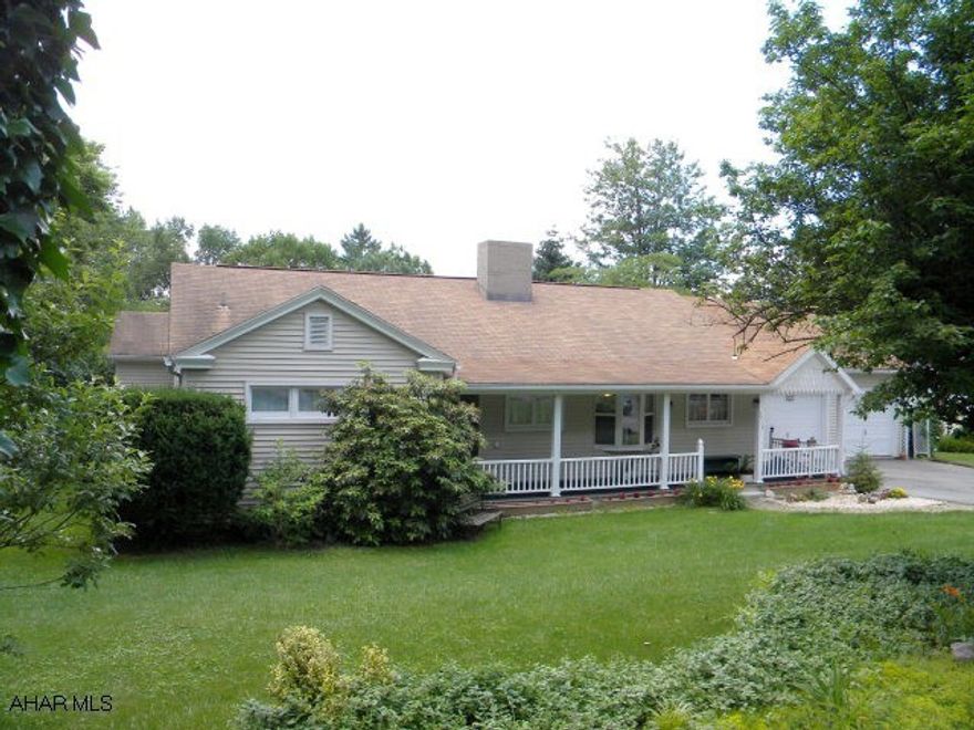 BRAND NEW PRICE!!!!! Owner wants offer now...  IMMACULATE describes this  3 bedroom, 2.5 bath ranch home.  Family room, 1/2 bath in basement.   PRIVATE describes the back yard...300 ft. deep with mature trees..enjoy the view from the back patio/deck area. The large 2 car garage is detached..with seperate heat and storage. There are 2 furnaces..master bedroom and basement family room are on the same system. This is great one story living....Allegheny Township..Hollidaysburg schools.  UTILITY INFO - AVG ELEC $50 PER MONTH, HIGH GAS BILL FEB 2010 $180, LOW BILL JULY 2010  $25