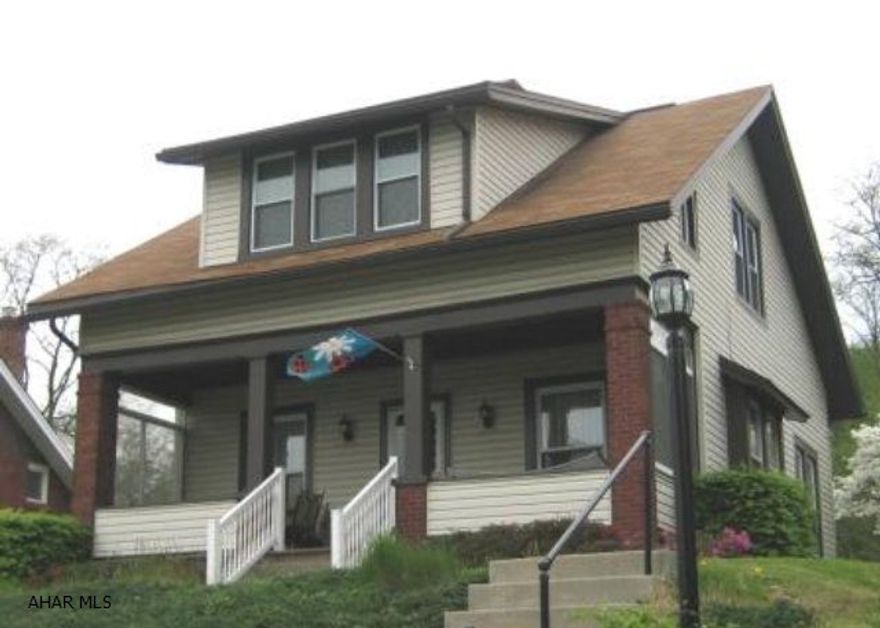 Enjoy tennis & basketball.  Excellent condition, well maintained, very clean, beautiful natural woodwork. Large remodeled kitchen w/corian counters.  Finished dry basement. Newer garage plus off street parking. Well insulated, low utilities. New Furnace. Home Waranty. Great view from front porch. Move in condition. Park in rear.