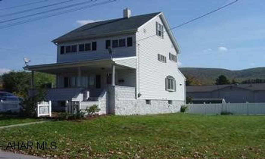 2 1/2 story home with 3 bedrooms, bath, large rooms first floor, in-ground pool, 100x120 lot with blacktop parking on side. Third floor finished room, not heated.(not included in sq' area) Furnace, central air is 4 years. Pool has new fiberglass, vermiculite, and liner installed recently. Original pool was 40 years old. Pool gets full sunlight all day and heats naturally. Corner location has comfortable feel.