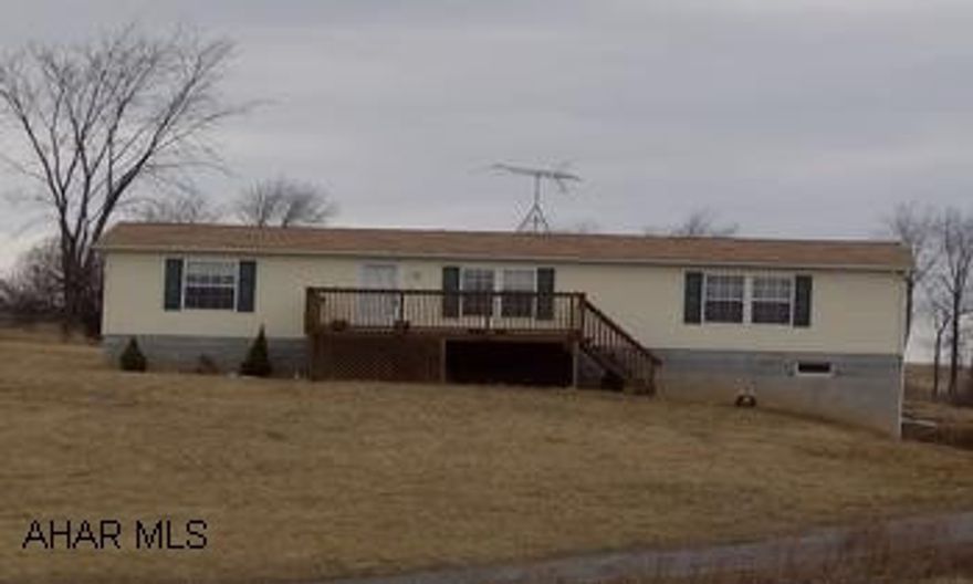 Being marketed "As Is" Double wide on full foundation  located in country setting on two acres.  Open floor plan.  Buyer pays 2% transfer tax.  HomeSteps buyers assist coupon.  Call for details!  Some dampness in basement.  Directions:  Route 36  to Route 867 S.   Contninue on 867 S for approx 9 miles to Snyder Creek Road, turn left on Snyder Creek Rd.  House is  .4 miles on left.  Being marketed "As Is"