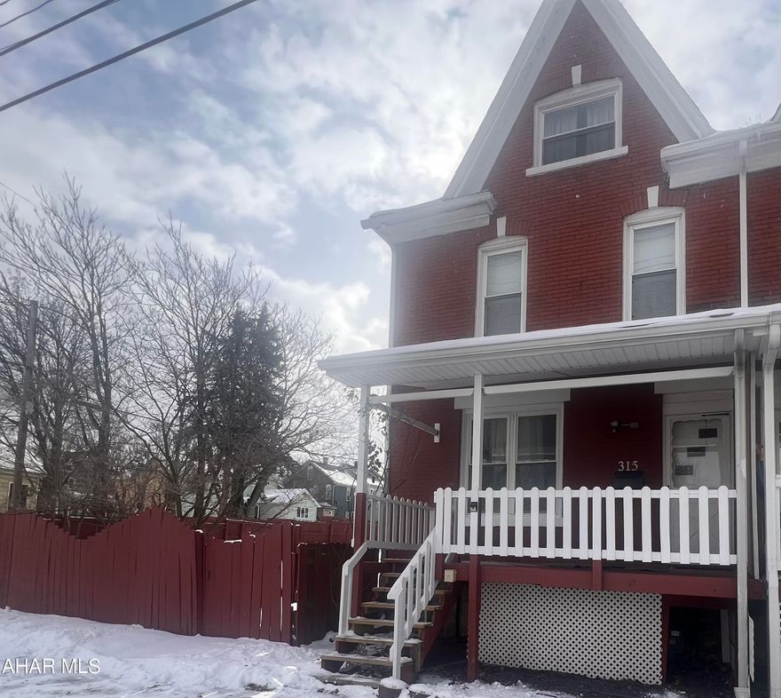 First time home buyers your new home awaits!  This solid brick half a double home, has newer windows and a beautiful yard and patio to enjoy the summer and fall seasons in the massive yard! Off street parking is located out back with access to the yard. The home boasts 3 bedrooms on the second floor and one bathroom. The third floor has an exceptionally large heated bedroom to make the master of your dreams!  
Seller is offering a $4000 credit for new electrical service!!  Call me  for your showing today!!!!