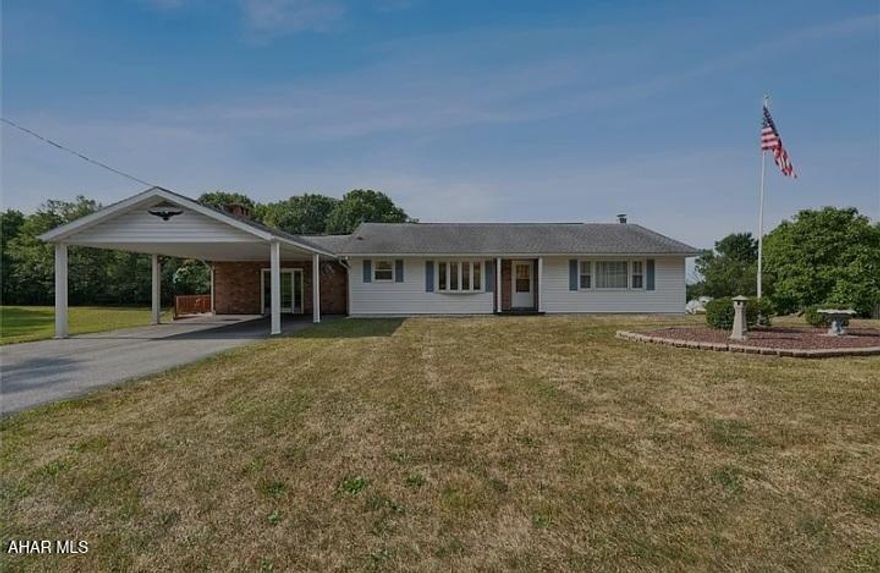 Make this very well maintained rancher your next home! This property is move in ready within a quiet neighborhood sitting on a little over a half an acre. Walk through the front door to a bright and airy foyer and large living room. Plenty of natural light makes the room inviting.  The updated kitchen offers plenty of counter space and cabinets for all your storage needs. The dining area also offers natural light through all the updated windows. The family room offers additional living space with a gas fireplace and a walk out to the spacious deck. Or use the other entrance from the covered parking area. The three generous sized bedrooms offer plenty of closet space and plenty of natural light. The primary bedroom offers its own bath with walk in shower. The full unfinished basement is wide open and ready for finishing. Laundry hook ups in the basement and currently in one of the upstairs bedrooms. This home is ready for its new owners! Call for your tour today!