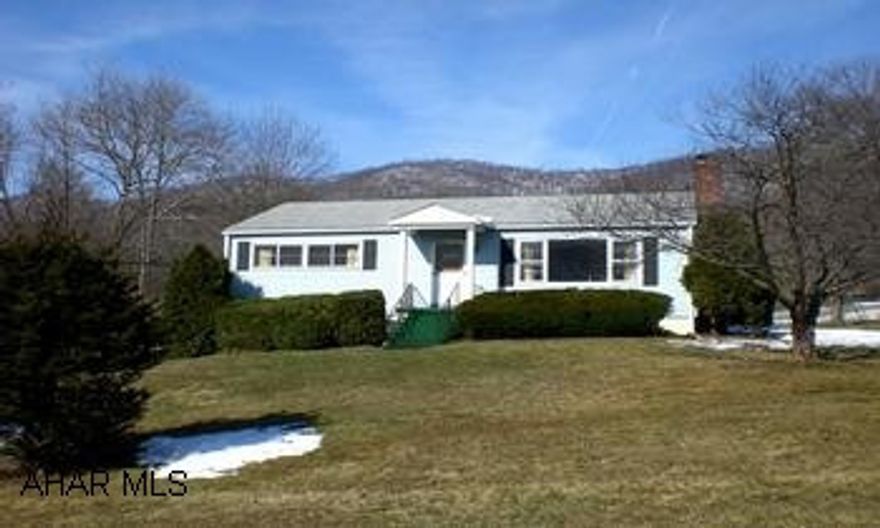 Well-maintained rancher in Bedford Twsp. Well insulated, well built, freshly painted throughout. LR w/ wood burner insert, picture window w/ views, kitchen w/ brkfst bar, DR, 2 BR, 1 full BA. Full bsmt w/ 1 car garage, finished fam. room, utility room. Well-maintained rancher in Bedford Township. This efficient home is very well insulated, well built & freshly painted througout. It offers a living room w/ wood burner insert, picture window w/ views of the surrounding mountains, kitchen w/ a brkfst bar & under cabinet lighting, DR, 2 BR and 1 full BA. Full bsmt w/ 1 car garage, finished family room, an add'l finished area & utility area. Oil FA heat, new 200 amp electric service & hardwood floors.
