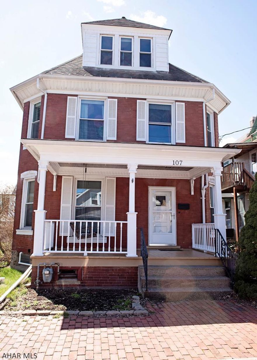 Large, beautiful 4 bedroom, 1.5 bath brick house. Covered front porch. Fenced backyard perfect for kids or pets. Off-street parking. Gorgeous built-in shelving and storage in the dining room. Hardwood floors. Walk-in closet.