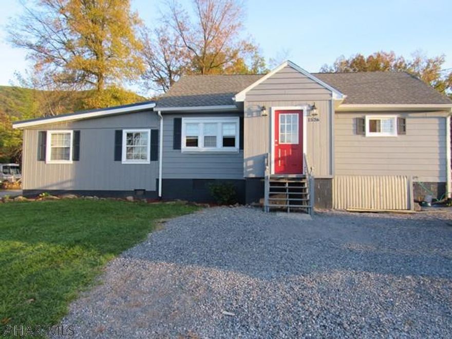 Hollidaysburg Schools This 1 1/2 story home sits on .43 of a acre lot .. The 1st flr has eat in kitchen w/ stainless steel appliances & oak cabinets, living room hickory flr, 2 bedrooms, laundry, bath..2nd flr has bd and bonus room ..full basement could be finished ..listed for $119,900.