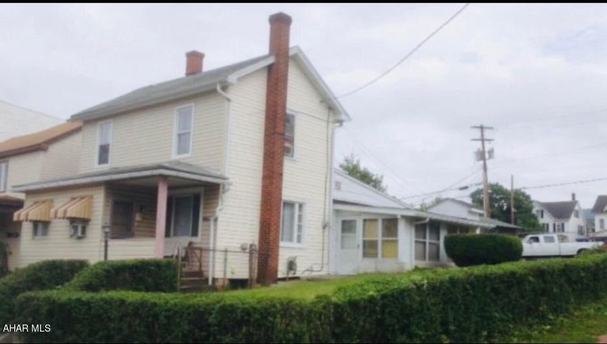 Home features spacious eat-in kitchen, first floor laundry, enclosed sunroom, possible 2 bedrooms on first floor with third bedroom on second floor. Enjoy the large yard with grapes and raspberries to pick,  2 sheds, plus lots of extra off street parking.