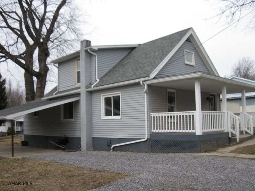 Totally redone from new roof to new floors!  Versitile floor plan allows for 1st or 2nd floor master. New large kitchen, baths, furnace, central air, walls, flooring. 1st floor master could be office or den. 1st floor bath and laundry room. Eatin kitchen and formal dining room. 2nd floor 2 bed, one could be master with walkin closet. Large new full bath on 2nd. Large level lot has carport and shed and lots of off street parking.  Efficient, new and cozy.  Great starter to retirement home!  Nice rural setting, yet convenient.