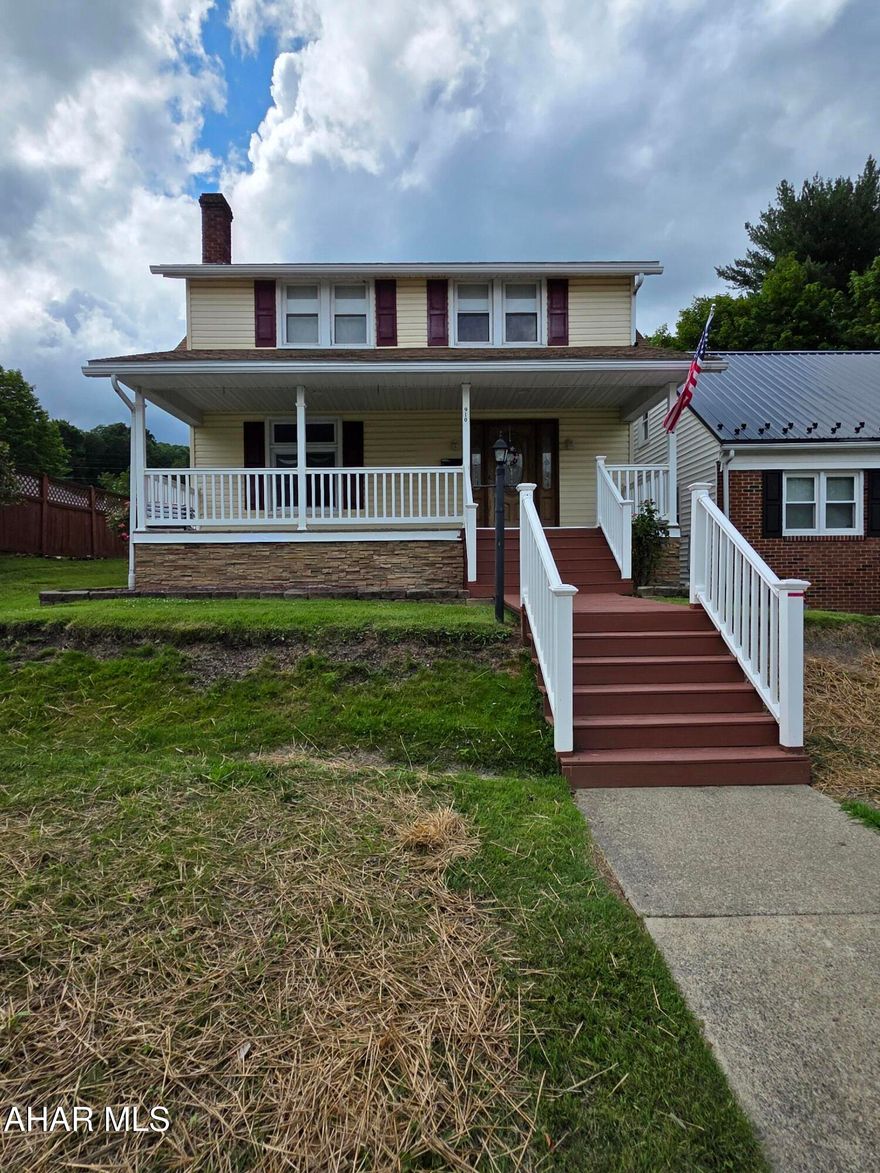 Charming and well-maintained, this 3-bedroom, 1-bath home offers classic curb appeal with a large covered front porch, updated railings, and a welcoming entry. Inside, you'll find a spacious kitchen with ample cabinetry, modern backsplash, and a cozy dining area that opens to a bright living space. The bedrooms are freshly painted with neutral tones and plush carpeting, providing comfortable retreats.

Additional highlights include an updated electric panel, central air, and off-street parking accessible via a rear alley. The backyard offers a grassy area perfect for play or entertaining. This move-in ready home blends comfort and function in a convenient location—schedule your tour today!