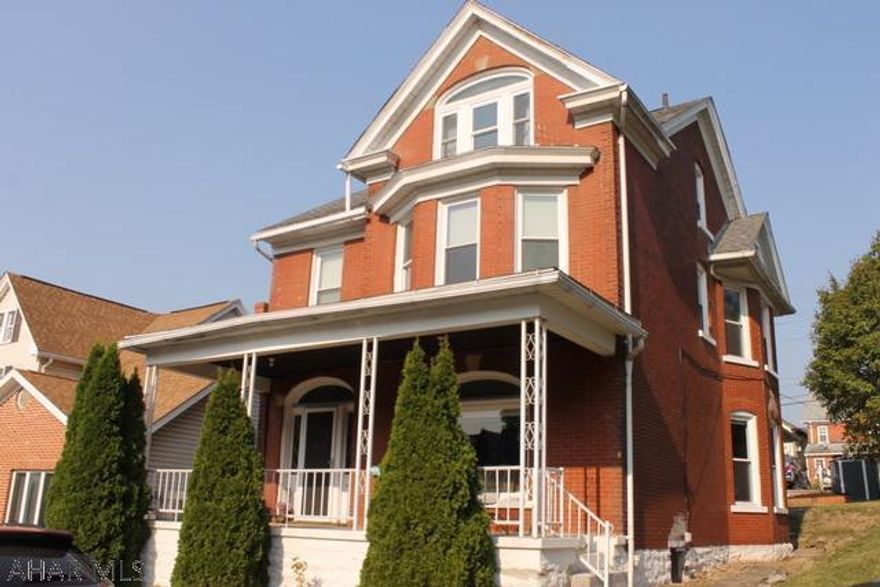 Don't let this well maintained solid brick home get away!! As you enter this beautiful lead glass/wood door you will see the large foyer with natural woodwork and hardwood floors.  Glass pocket doors can easily close off the living room, roomy kitchen that has a convenient tap system available and a bonus room that can be an addition to the kitchen or make it a dining area, laundry and 1/2 bath completes the first floor.  The second floor you will find the full bath, 3 large bedrooms and a bonus room that can be that additional closet we all want.  Master bedroom on the third floor which offers a large 11'x10'10" room that is currently used as a nursery but can be a walk in closet or an office.  This is situated on a corner lot with off street parking.