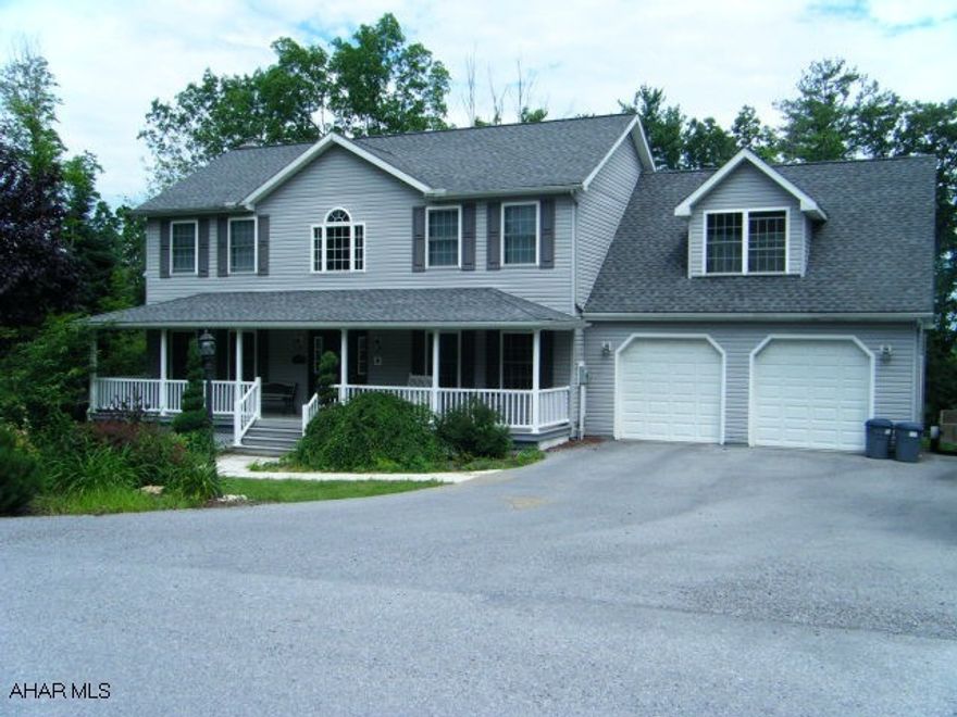 Kids swingset/playhouse, landscape includes plantings, pavers, retaining wall blocks, street lamp. Wood stove in basement needs flue pipe to operate. A second refrigerator in the basement is included. Floor plan and survey shown on photos. ADT security system. French doors in basement to patio. Large rear deck with roof. Full front porch with roof, trex deck.