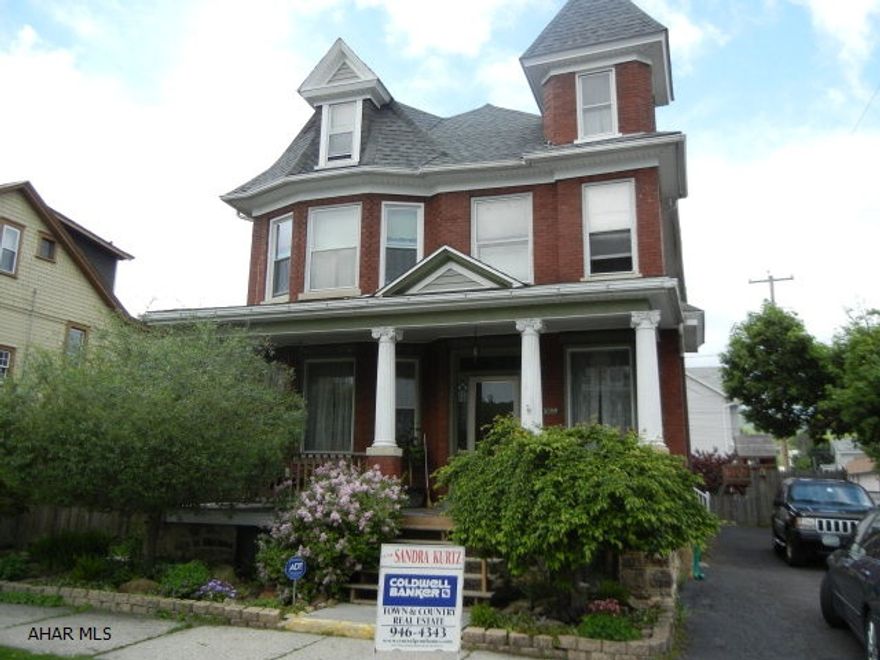 Marvelous older 4BR brick with new roof, furnace, kitchen, & updated baths. Gorgeous HW floors & natural woodwork. Stained glass window, double staircase. New rear porch & soffit & fascia. New gas lines to house.