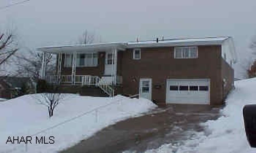 401 to 409 N. 11th Avenue, Juniata.   Beautiful Brick Ranch, gas h.w. heat, central air, excellent condition, finished family room in basement.  Family Room off Dining Room, 1st Floor laundry, corner lot.   Seller paid $2000.00 of Buyers closing cost.