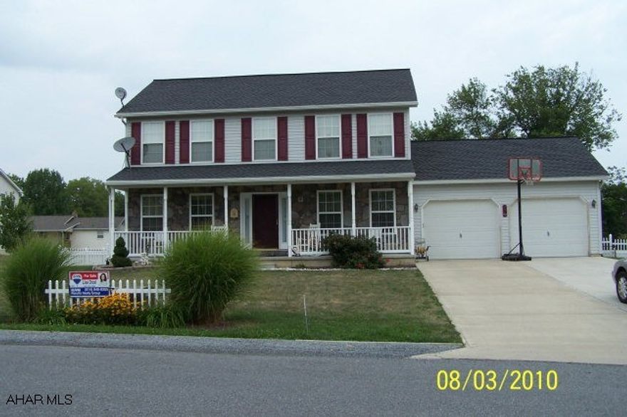 Great 4 BD, 2 1/2 Bath home on over 1/2 acre in a super development.  In-ground, heated swimming pool, pool house, huge fenced-in yard, partially finished basement, shed, and nice back-yard deck.  Must see.  Only 7 years old.  Pool table included.  This home has gas forced air heat and an electric heat pump.  Use one, or the other, or both.