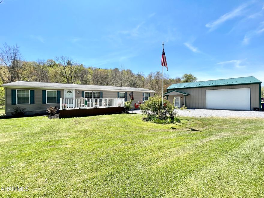 Three bedroom, two bath home resting on 22+/- acres with a 24'x40' garage. Home offers an open concept with an eat-in kitchen, dining room, living room, family room, and laundry room. Outside you will find two decks, partially finished 24'x40' garage with heat & air, two sheds, pond, creek, and fruit trees. Call the listing agent today to schedule a tour to see this beautiful property.