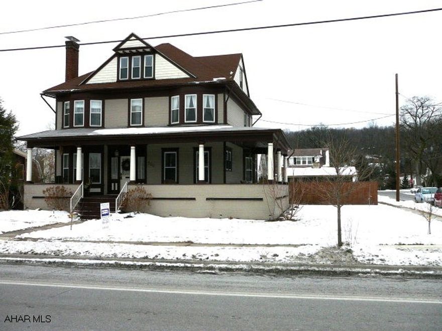 Large rooms with lots of natural light for that open, airy feeling.  Wood plank floors throughout.  Tile flooring in kitchen, baths, and 2nd floor laundry room.  Whirlpool tub in first floor bath.  Kitchen includes refrigerator, range, microwave, garbage disposal, dishwasher, pantry.  One gas fireplace and one woodburning fireplace.  Storage room on 3rd floor with add'l. storage above that.  Large deck of kitchen, wide wrap-around porch, wood fenced back yard, one car detached drive through garage, corner lot.  Baker Elementary School.  Convenient to shopping and I-99.  Motivated seller.