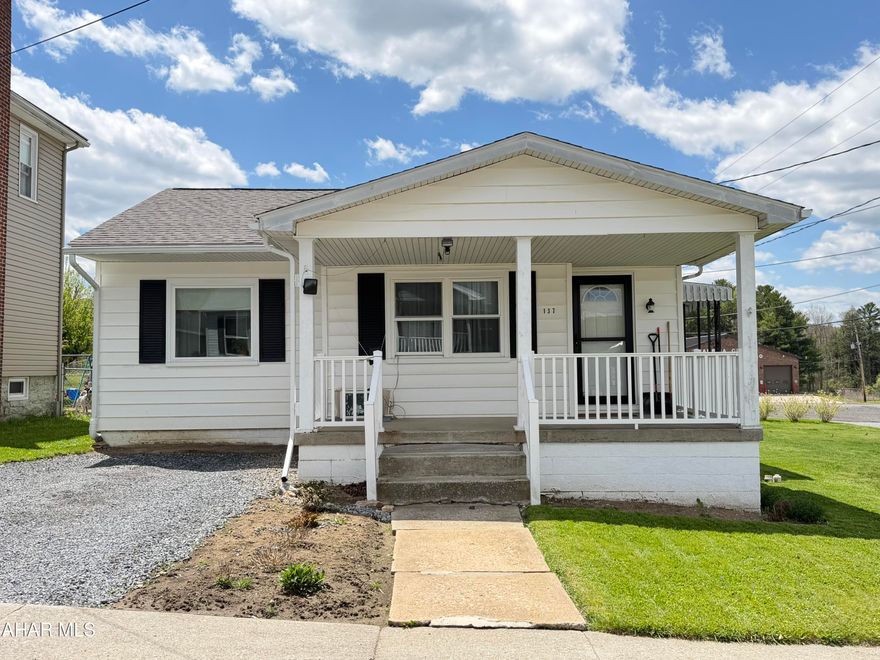 Welcome to this move-in-ready gem in the heart of Ashville Borough! This clean 2 bedroom 1 bath home sits on a perfectly level lot making this easy to maintain.  Step up to the large front covered porch, the ideal spot for your morning coffee or greeting neighbors. For summer cookouts, you will love the convenient side porch, perfectly situated for your grill. Inside the home features a functional layout designed for easy living. The inviting living spaces feel bright and airy, while the two bedrooms provide cozy retreats at the end of the day. The updated 3/4 bath finishes off this floor. Location is everything! You are just steps away from local walking trails for outdoor exercise and conveniently close to the firehall. Whether you are looking for a starter home or a simplified lifestyle, this charming property is a rare find in a great community.