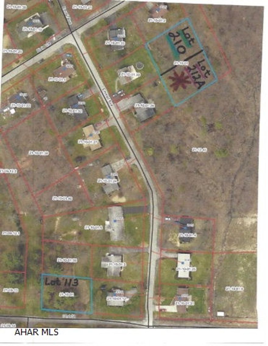 Nice wooded area. Buyer would need to check with Huntingdon Borough regarding verification of public water & sewer availability. (Current tax is $439.20 TOTAL for 3 lots. #351.46 is an estimate on taxes based on similar size lot's taxes in the same development). #J-359