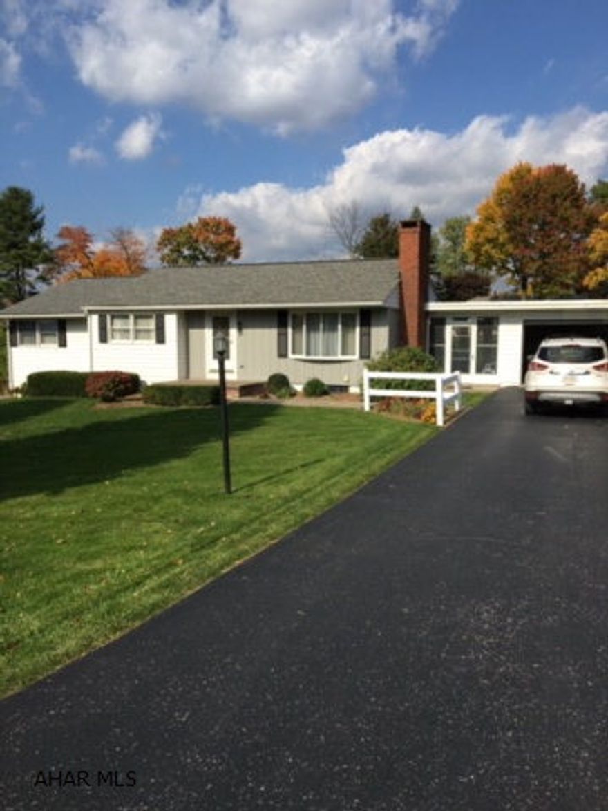 Meticulously cared for 1 owner Ranch Home. Living room with gas fireplace. Huge master bedroom with walk in closet plus cedar closet. Finished basement, 2 car detached garage plus 1 car attached. Hardwood under carpet, new Bosch dishwasher.