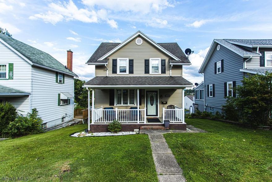 Check out this beautiful and spacious well kept home!  Move in ready containing 3 bedrooms, 1 bath.  Modern kitchen with access to upper deck which is perfect for entertainment.  Cozy finished basement is also great for watching the game, or enjoy a cup of coffee on the front porch.  There is also off street parking which can fit 4 cars with a garage.  A big bonus is the Home has central air.