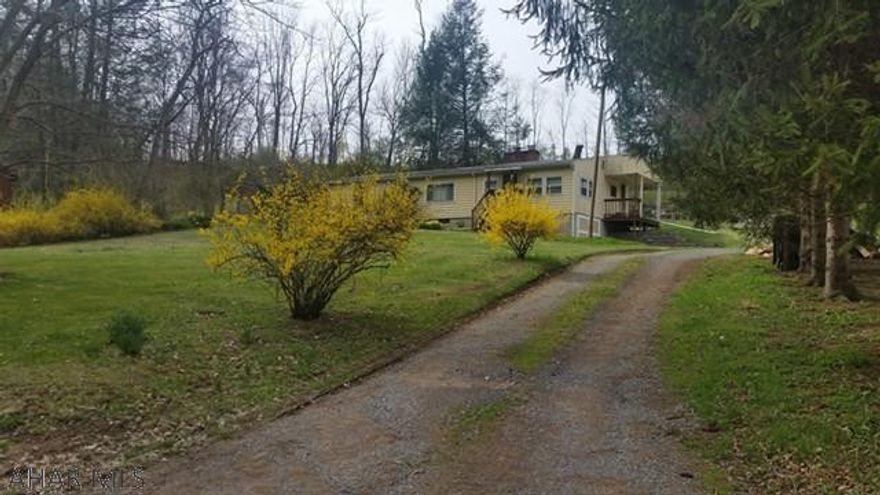 Nice ranch house overlooking the Raystown Branch of the Juniata River. This could be a great get-away place or for year round living. It offers a large living room with wood burning fireplace, an eat-in kitchen, dining room, two bedrooms and a full bath. Most furnishings are included along with a row boat to navigate the river. Property offers on site fishing, boating and a relaxing atmosphere to unwind. The area is in close proximity to state game lands and the new H&BT rail and trail system for hiking and biking. Don't miss this great opportunity to experience life along the river.