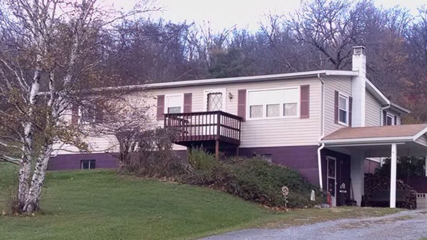 Great location, country setting but close to I-99. Nicely updated 3 bedroom, raised ranch, newer appliances, furnace, CA, windows, 10 x 16 addition leads to large deck and 3 year old above ground pool. Finished basement with large family room with wood burner and storage. 12 x 16 detached 1 car garage used for storage. Must See! 2017 taxes $1117.00