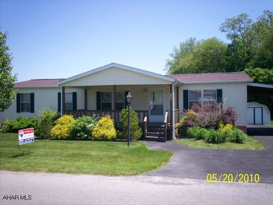 Doublewide Mobile home, 3 Bedroom, Formal Dining Room, FLR, Kit, 1 Full Bath, 1.75 Bath, Bonus Room could be 4th Bedroom, Gas Forced Air, Central Air, Front & Rear Covered Decks, Home is 28'x56' on .57 Acre Lot.  Lot Rent, Trash, Water & Snow Removal. Doublewide Mobile home, 3 Bedroom, Formal Dining Room, FLR, Kit, 1 Full Bath, 1.75 Bath, Bonus Room could be 4th Bedroom, Gas Forced Air, Central Air, Front & Rear Covered Decks, Home is 28'x56' on .57 Acre Lot.  Lot Rent, Trash, Water & Snow Removal is $368 / month.