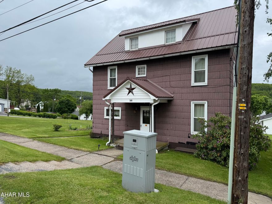 Two story 3 bedroom home on a large corner lot. The home has been updated (except siding) and features remodeled kitchen, formal dining room, large living room, family room and laundry on the 1st floor. The second floor  has 3 bedroom and a bath. There is attic storage and a nice basement. Windows and roof were replaced. The lot is in lawn with plenty of room for your outdoor activities.