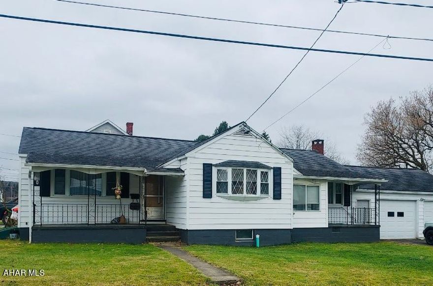 Nice ranch with fireplace, finished basement, and new furnace with central air.  Large 2 car attached garage and shed on almost 1/4 acre in the borough, situated on a corner lot.