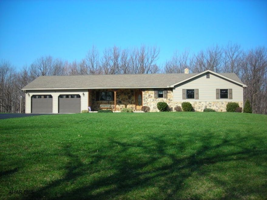 Immaculate ranch house on 10 partially wooded acres. Beautiful mountain views. 2-car garage with workshop, large shed. All appliances remain.