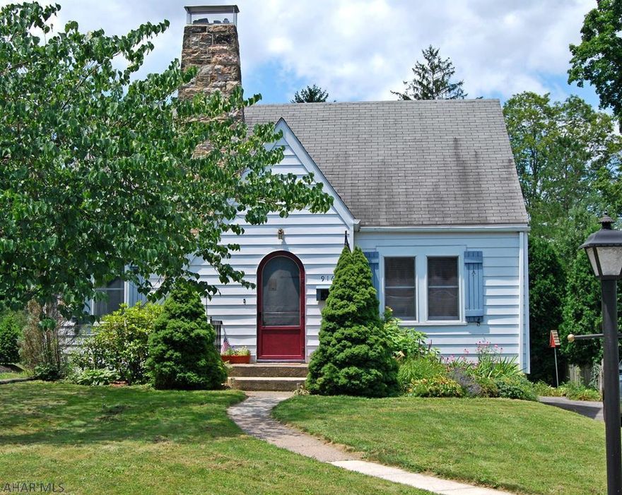 Excellent location resting atop of Juliana Heights!! Just a short enjoyable walk to the downtown area with restaurants and shops.  This charming home with true craftsman inspiration features an entry foyer with half barrel top door, living room with oak floors and a stone fireplace, kitchen with eat-in area, dining room with oak floors, first level main bedroom and a 1/2 bath.  Second level offers two bedrooms and a full bathroom.  Full basement with a finished family room, workshop area and laundry room. Original woodwork throughout, natural gas hot water heat, and central air-conditioning. Two-car detached garage, spacious open yard, and a large rear deck for relaxing!!