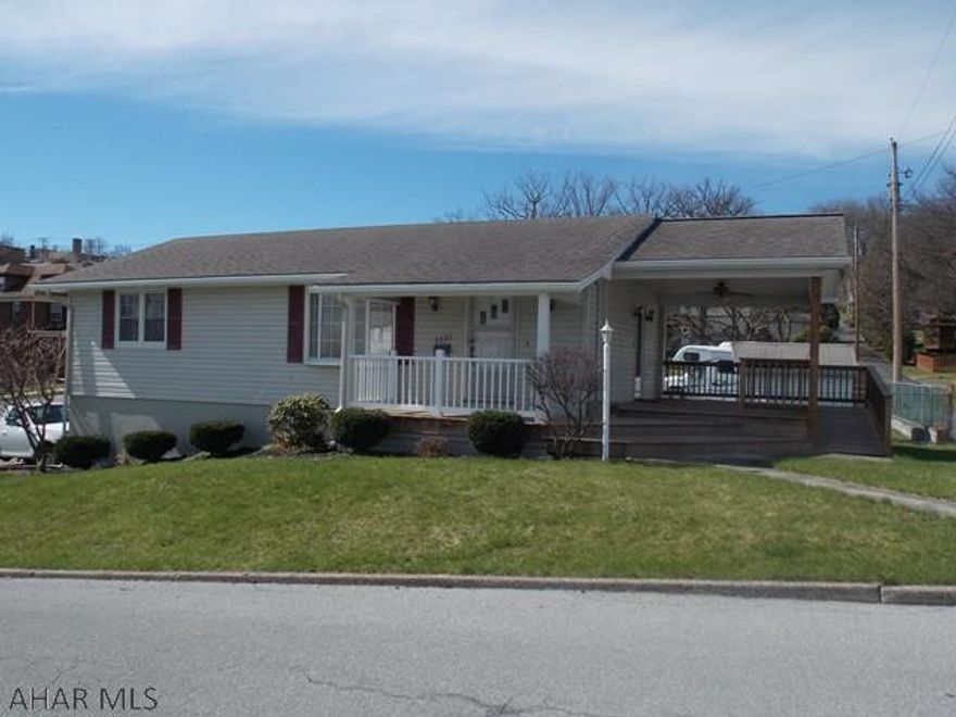 Great curb appeal for this cute ranch house with maintenance free exterior and lovely covered deck. Have you morning coffee on the deck or meet back for dinner.The kitchen and bath have both been updated. The bath has a walk in shower. There are hardwood floors under all the carpets that would be beautiful uncovered. The home is in a lovely neighborhood and would be a great starter home or for those who want to downsize. Seller took the closet out of 3rd bedroom to enlarge the bathroom. 2017 Taxes are estimated.