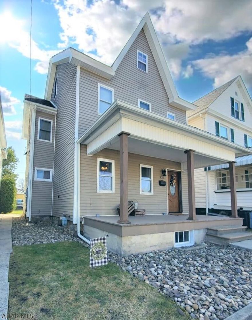 MUST SEE!!! Beautiful, well maintained 3 bedroom, 1.5 bath house in the heart of Tyrone. Large front porch, back patio with firepit, 1 car garage (with workshop above garage), and additional off street parking. First floor laundry. Bonus room off of master bedroom.