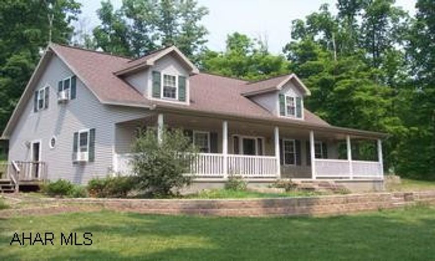 Cape cod This property has stunning panoramic views. A small barn for horses and a shed. Oak kitchen with butlers pantry and wood burning stove. Property also has high speed internet. Dish net and anderson tilt in windows. 13.34 acres