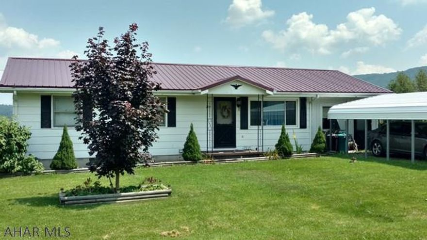 Easy living in this cute, spacious/hardwood floors, new roof - 1 story. Awesome Convenience, I-99 and Walmart just down the road! Nice large lot with pad and hook-ups in back yard if you would like to add a mobile home. Must See! Call listing agent for an appointment.