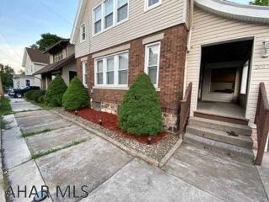 This 2BR brick a great starter.  All new windows and vinyl.  Large BRs w/large closets.  Updated bathroom hardwood floors and 1st floor laundry.  Outside has a multi level deck with tons of privacy and even a tree cabin for the kids - very quaint!    Electric service is being upgraded!!