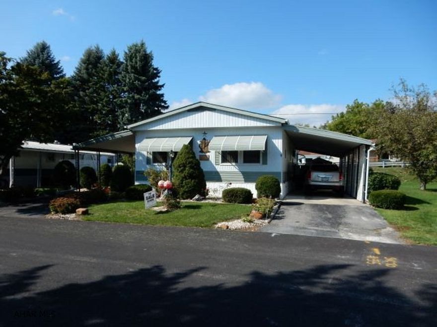 Double wide Great condition. 3 bedroom, 1.5 bath, Large Family Room, Carpet, Covered Deck/Patio. Lot rent $333/mo includes water/sewer/trash. All appliances included