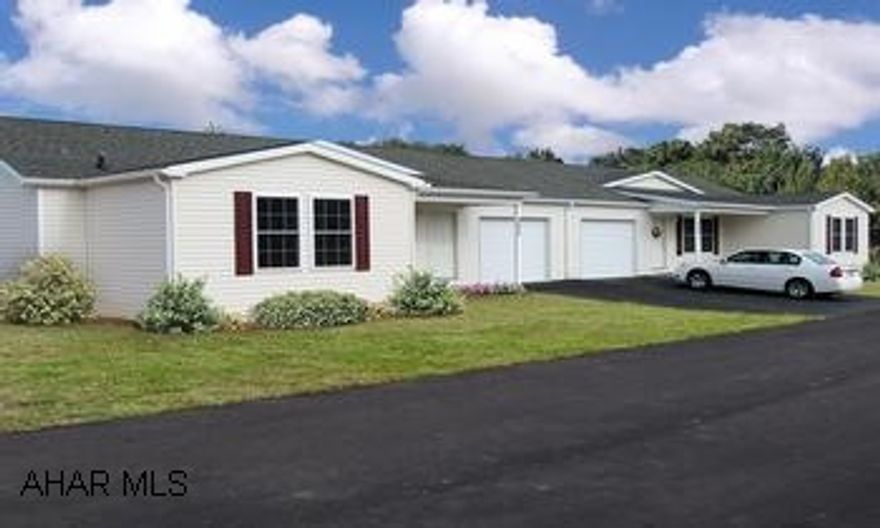 Active 55+ Gated Community - ranch style homes with 2 Bedrooms, 2 Baths, Lg Spacious LVRM & Beautiful kitchen, Lg 1st Floor Laundry Room.  All appliances included.  Community Building, Swimming Pool, Walking Trail, Picnic area.  Upgrades available!  See pictures & Call soon for your spot!  Upgrades available! Intro price of $169,900 - Occupancy now.