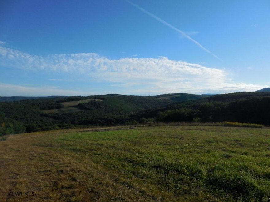 Amazing views! All rights convey. Wooded and open.