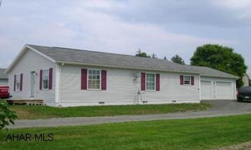 Maintained ranch home on level lot with public water and sewer. Close to Blue Knob and Shawnee State Park.  From Bedford take I-99 N Exit 3, left onto Rt 56 W. Approx. 8 mi, right onto Rt 96 N (0.1 mi), left onto Industrial Ave, right onto Sunset Lane. Why RENT when you can own this 3 BR, 1 BA ranch home built in 2004!Maintained ranch home on level lot with public water and sewer. Close to Blue Knob and Shawnee State Park.