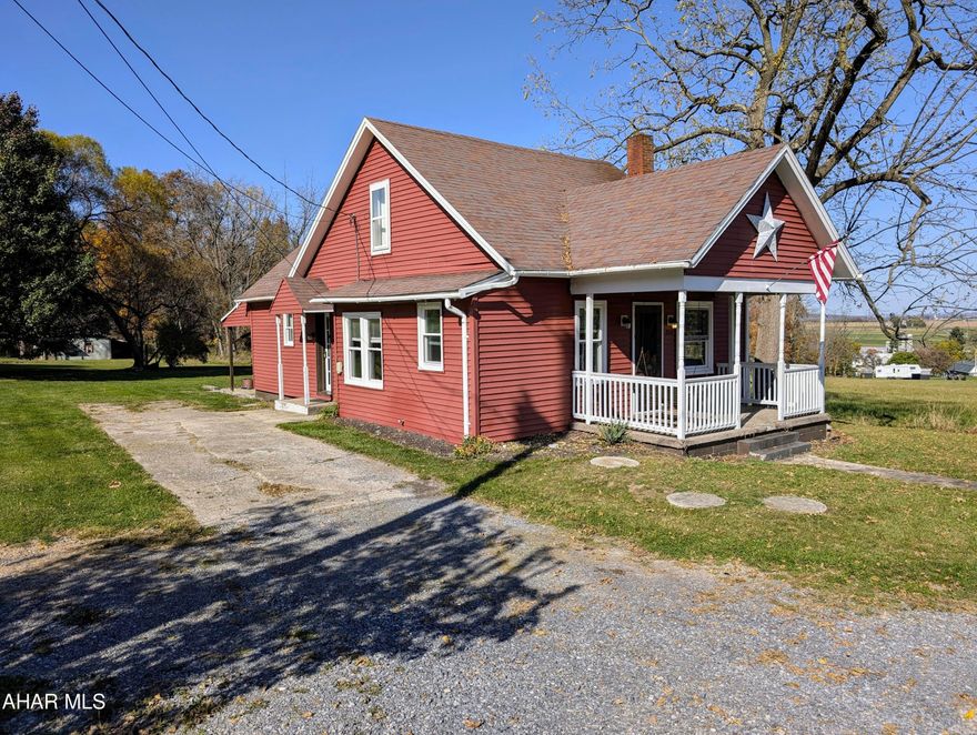 PRICE REDUCTION!!
This property has a little bit of everything, including LOTS of potential. Views, nice size yard, stream , small pond, weeping willow tree,  barn/shed.  Inside has a main level bedroom with bathroom, main level laundry with 2nd bathroom. Kitchen/dining area and living room. Upstairs are 2 more bedrooms and a bonus area. Heat is a wood pellet furnace. Public water and private sand mound sewer .Roof is appx 7 years old .All new windows on the first floor and new pex plumbing through-out. Call and take a look.